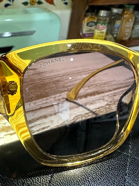 Chanel 5429 Gold Butterfly Vintage Sunglasses - image 7
