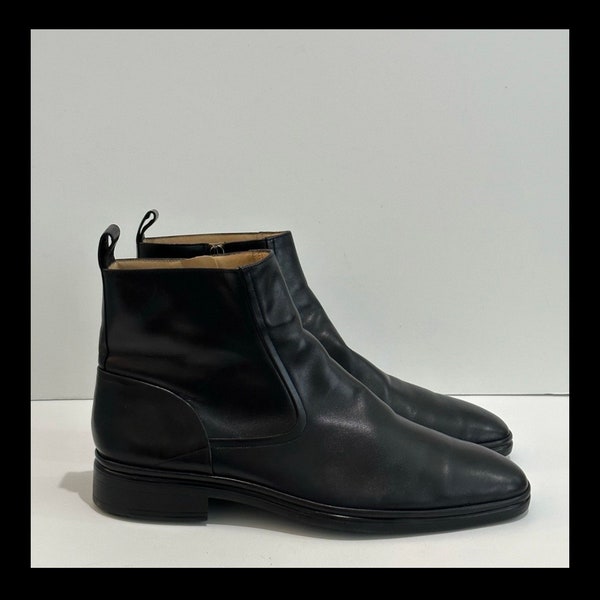 Bally Men’s Black Leather Zip Boots - EU9E/US10D