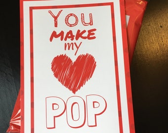 Kids Valentine - You make my heart pop