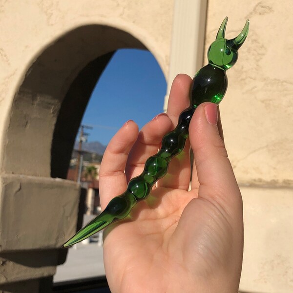 Green Monster Glass Essential Oil Perfume Dabber Tool