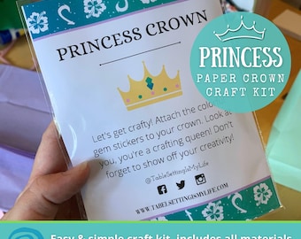 Princess Crown Craft Kit, Moana Inspired Party Favor