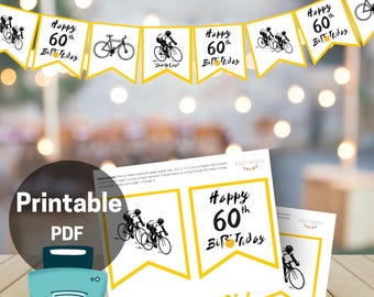 Custom TDF 60th Birthday Banner featuring quote "Shut Up Legs!" and Tour de Tracy