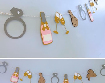 Fried Chicken and Champagne Engagement - Wedding - Bridal Shower Paper Party Garland