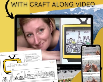 Estrada para Paris - Projeto de artesanato Tour de France - Download digital com instruções DIY