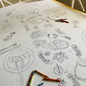 Oktoberfest Coloring Table Cover, Hand Drawn - Etsy