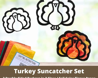 Autumn Suncatcher Kit featuring Apples, Pumpkins, and Leaves