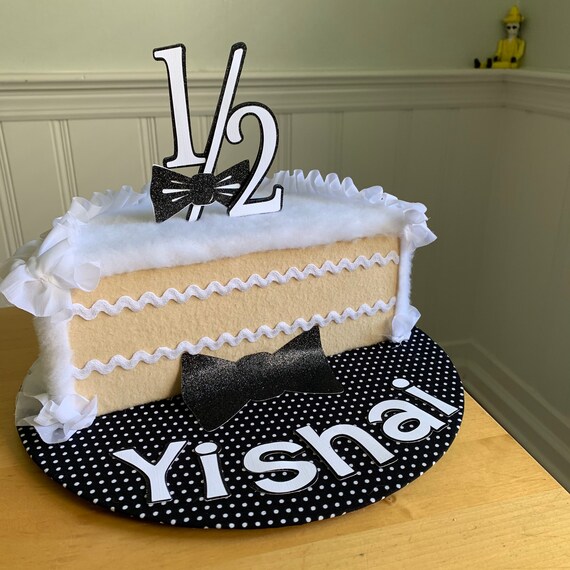 1 2 Birthday Black And White Bow Tie Half Cake Prop Six Month Etsy 1 2 Birthday Black And White Bow Tie Half Cake Prop Six Month Etsy