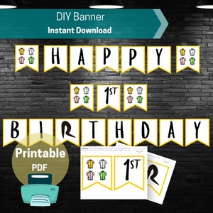 Banner imprimível do primeiro aniversário do Tour de France DOWNLOAD INSTANTÂNEO