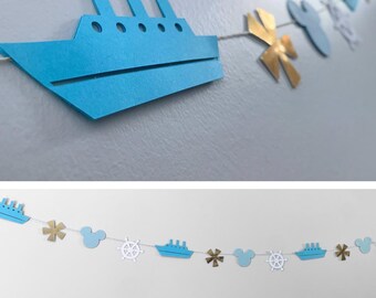 Disney Cruise Garland in Gold, Mickey Party Decorations, Disney Hotel Decor