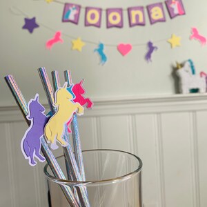 Unicorn Party Straws