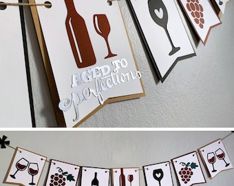Aged to Perfection Paper Banner for Vineyard and Wine Themed Celebrations