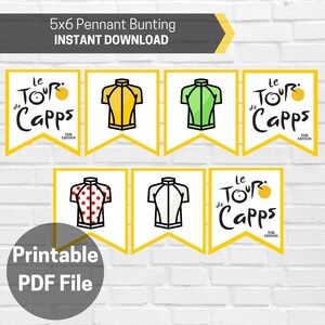 AANGEPASTE BESTELLING Afdrukbare banner Tour de Capps