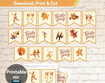 Cute Thanksgiving Day Parade Banner INSTANT DOWNLOAD