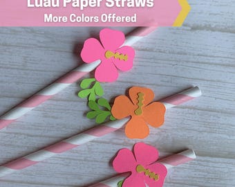 Pajitas para fiesta hawaiana