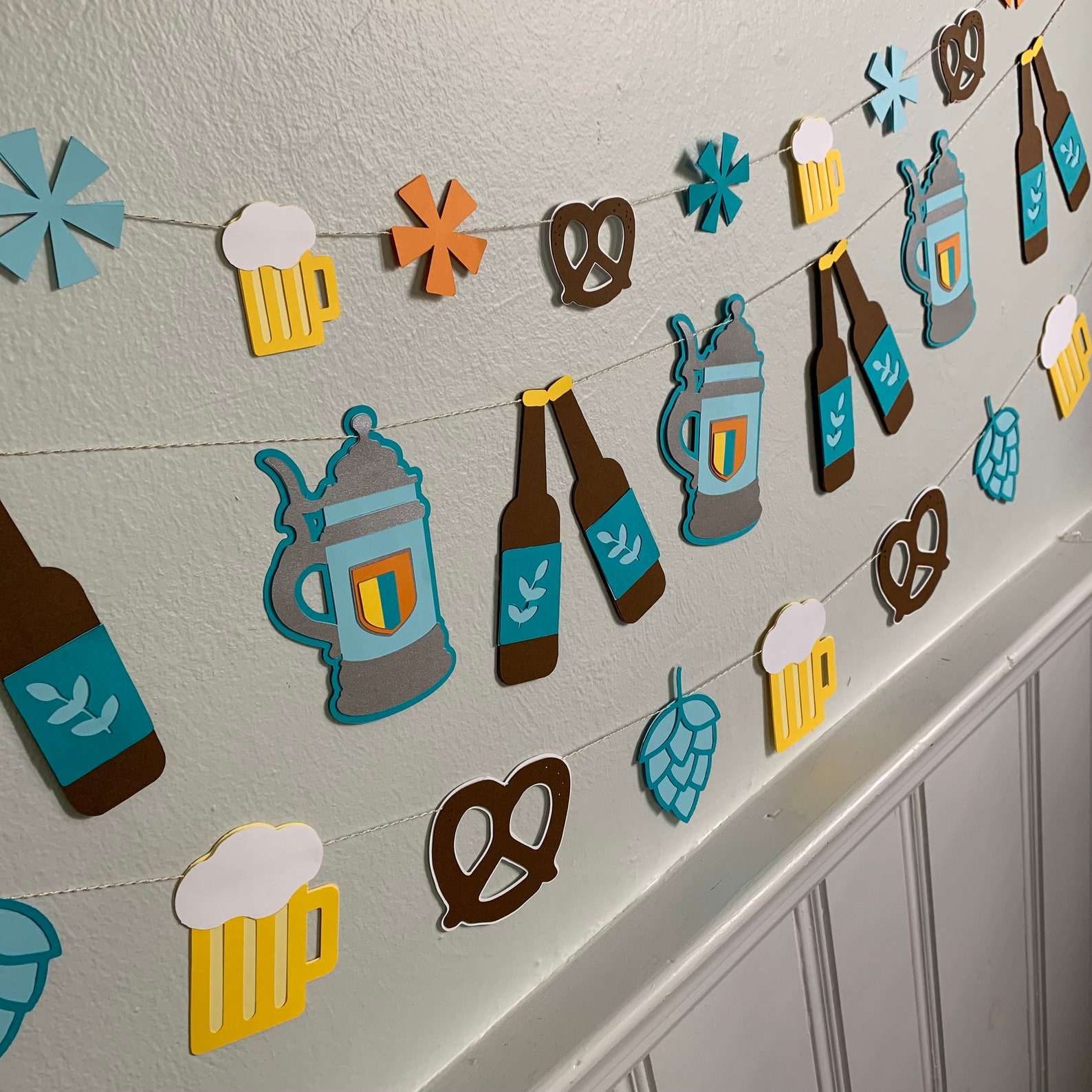 Oktoberfest Beer and Pretzel Decoration Set