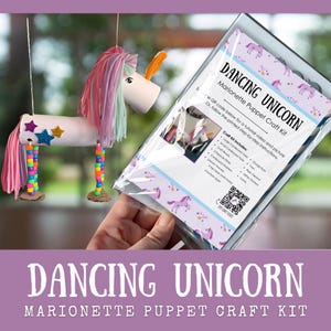 Dancing Unicorn Marionette Puppet Craft Along Kit