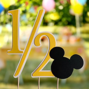 Mickey Mouse Numbered Cake Topper