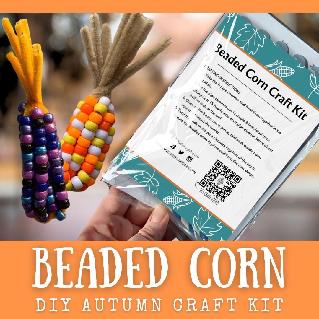 Beaded Corn Craft Kit - Family Friendly DIY Autumn Project - Etsy