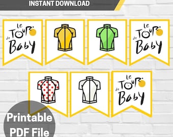 Printable Tour de Baby Cycling Banner