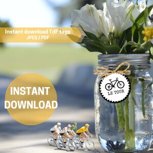 Printable Tour de France Tags INSTANT DOWNLOAD TDF