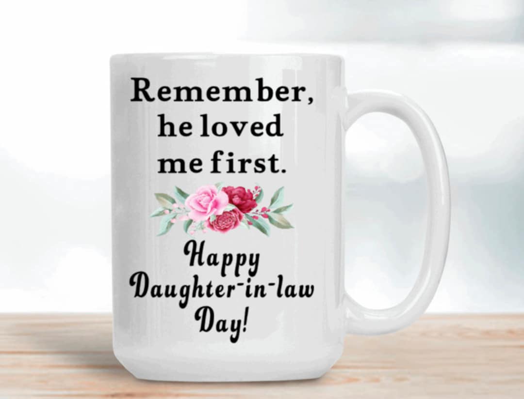 Happy Daughterinlaw day mug. Funny gift for daughterinlaw. Etsy.de