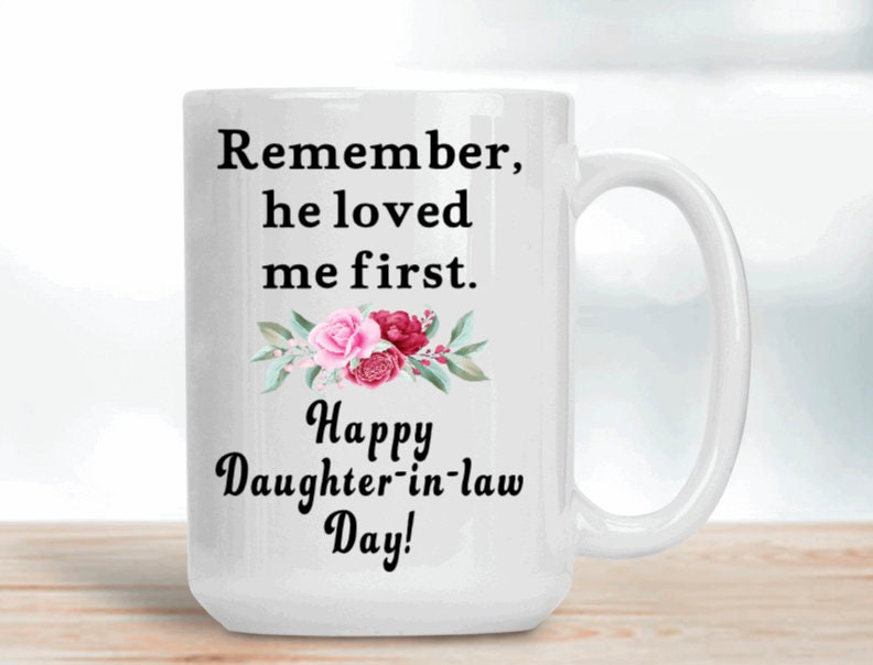 Happy Daughterinlaw day mug. Funny gift for daughterinlaw. Etsy