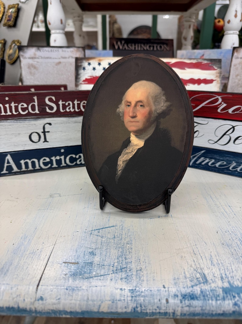 Rustic George Washington Sign: Colonial Patriotic Decor - Etsy