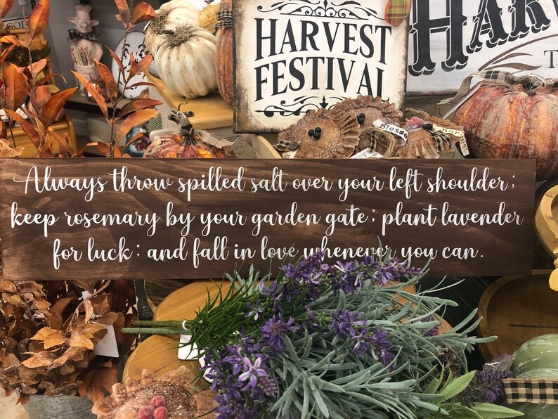 Practical Magic Sign. Always Throw Salt Over Your Left Etsy