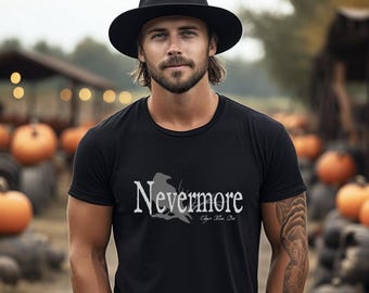 Nevermore, Edgar Allan Poe, Book lover shirt, Dark Academia, Halloween shirt