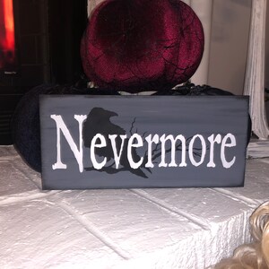 Nevermore Raven Sign. Edgar Allan Poe Decor. Halloween. Black Academia ...