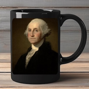 George Washington mug. Teacher gift, History buff, President mug, All American gift.