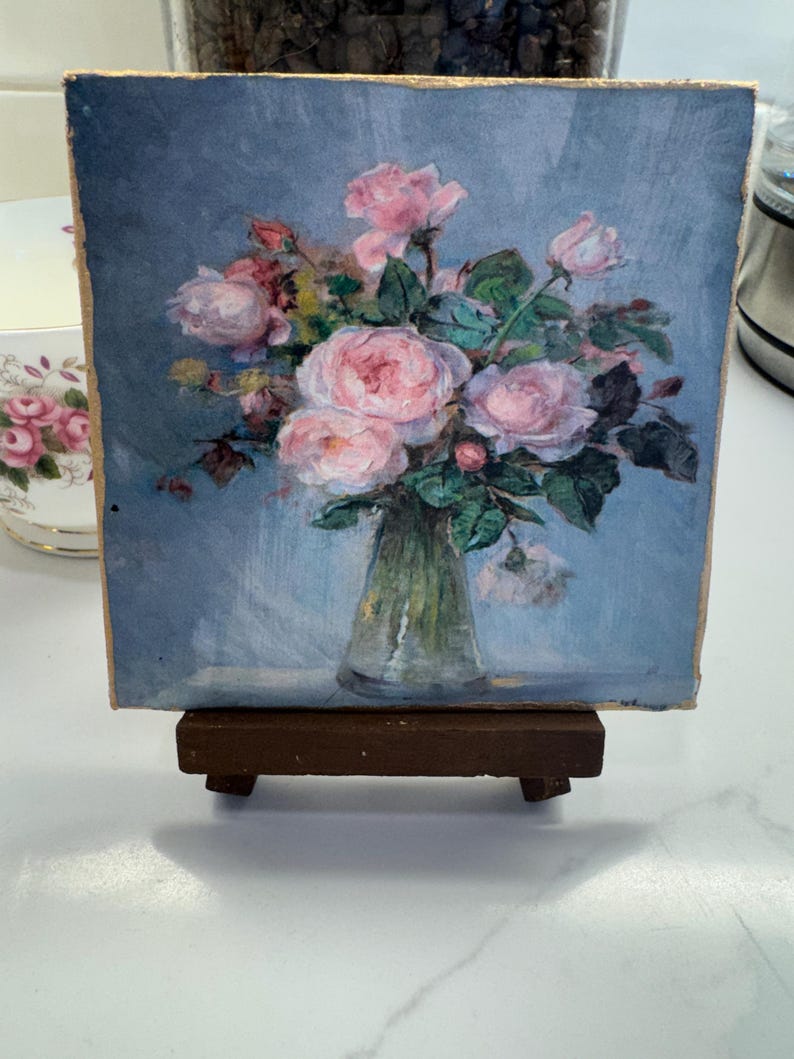Vintage Rose Bouquet Mini Art – Shabby Chic Cottagecore Decor - Etsy