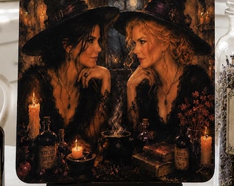 Witches, Practical Magic Owen sisters, Tier Tray decor, Shelf sitter, small space art