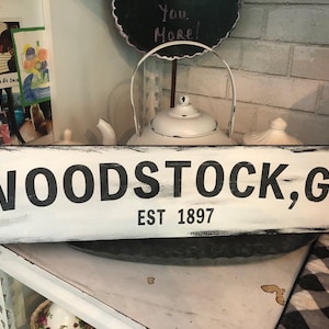 Woodstock, GA sign. Woodstock, GA hometown sign.