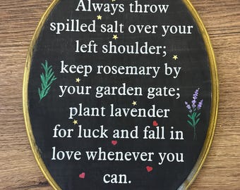 Practical Magic Quote Sign: Hand-Painted Witchy Decor