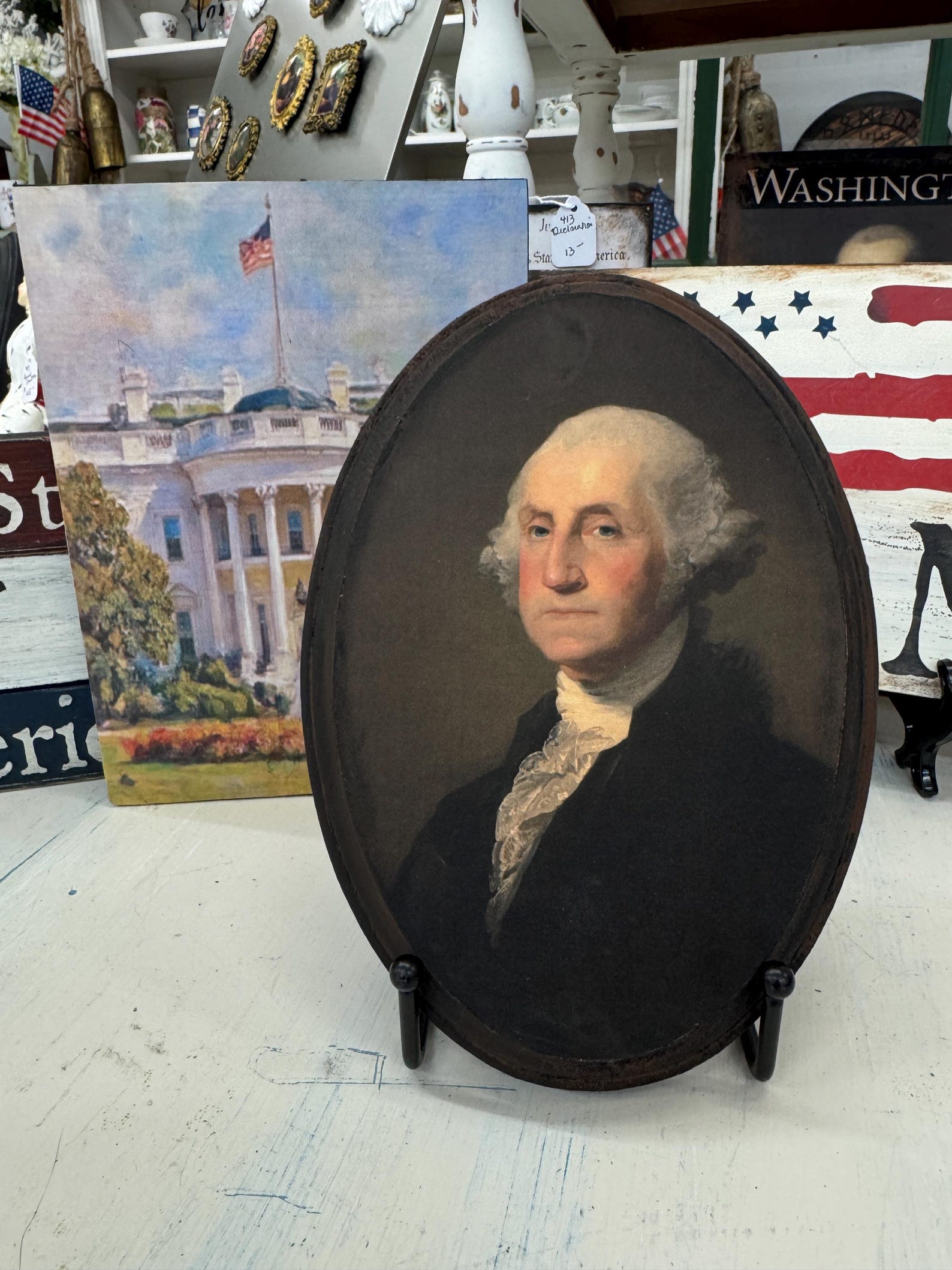 Rustic George Washington Sign: Colonial Patriotic Decor - Etsy
