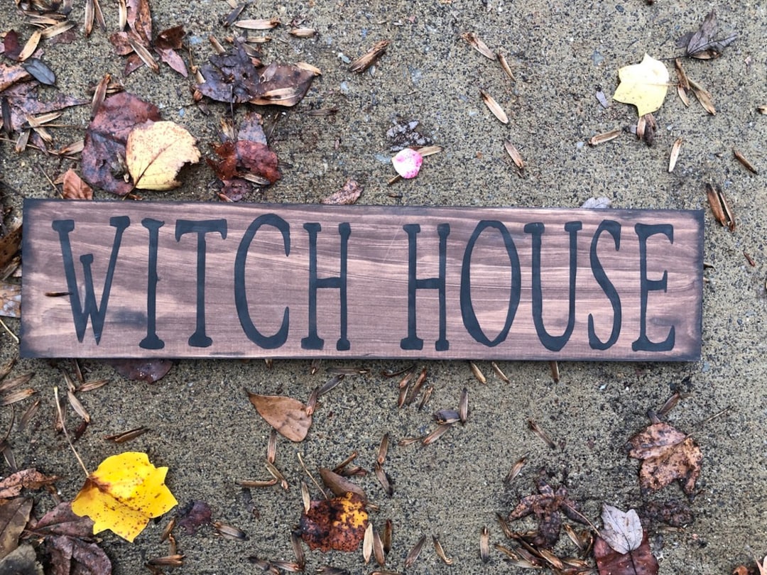 Witch House Sign. Halloween Witchy Sign. Etsy