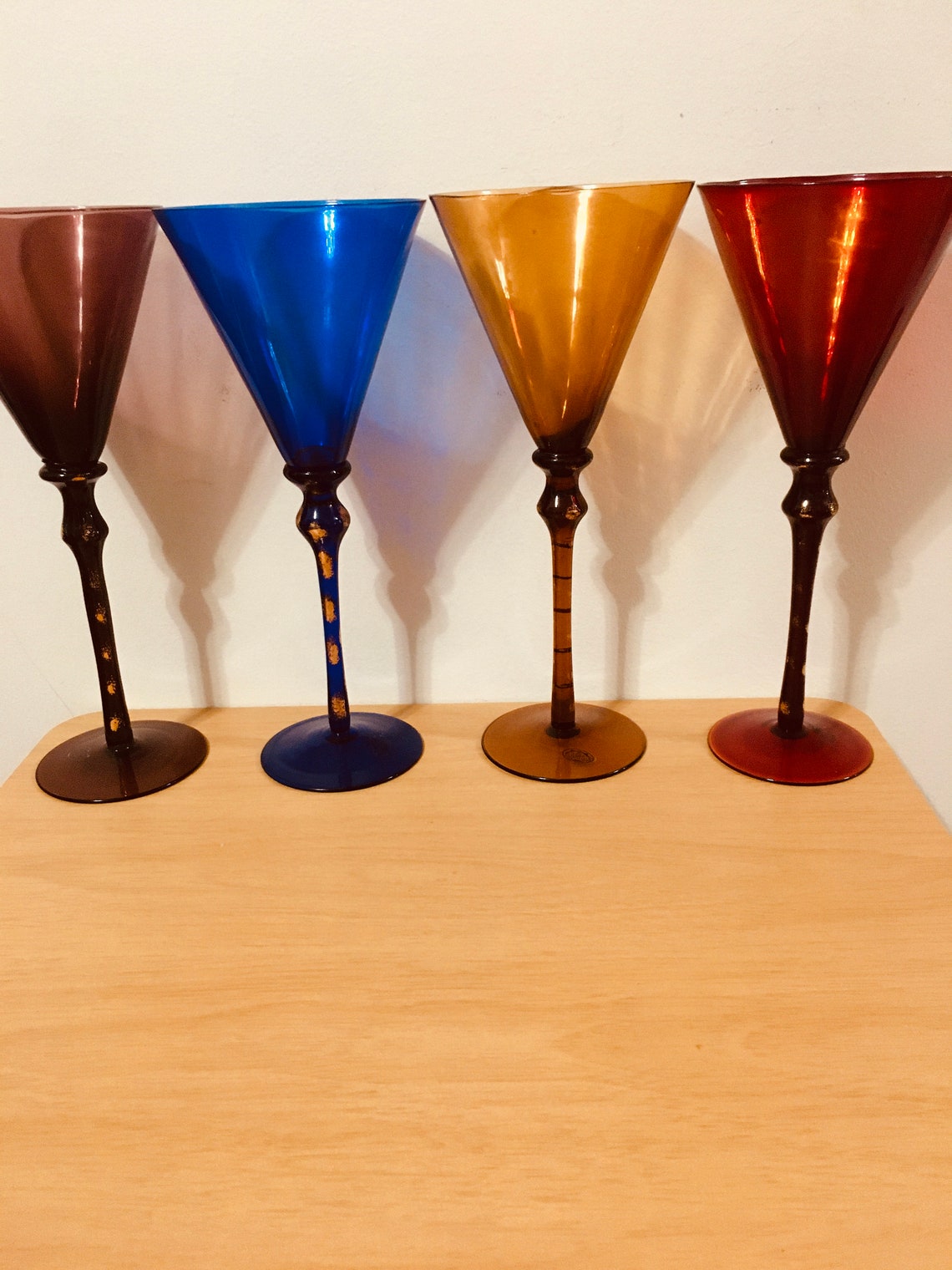 Magnificent Long Stem Martini Glasses. Lovely. 4 Etsy