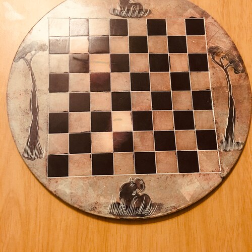 Vintage Soapstone shops Chess Board. Collectors Item. Rare.