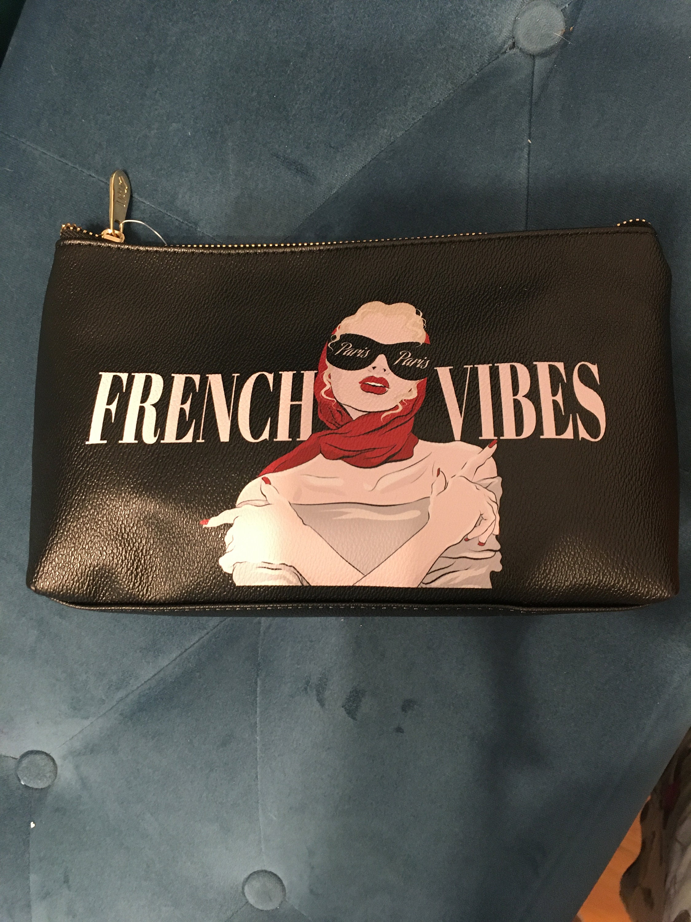 Cosmetic Paris Makeup Bag. Large. 10 inches long. French Etsy