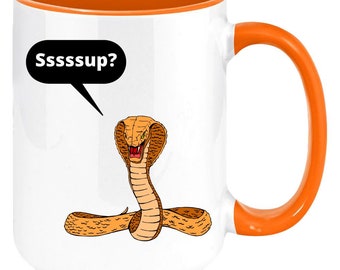 Snake Shaped Handle Cobra Ceramic Mug