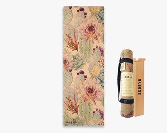 Botanicals Cork Yoga Mat by Scoria | 100% natural & non-toxic | 4.5mm