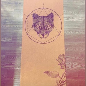 Mountain Lion Cork Yoga Mat by Scoria 100% natural & non-toxic image 9