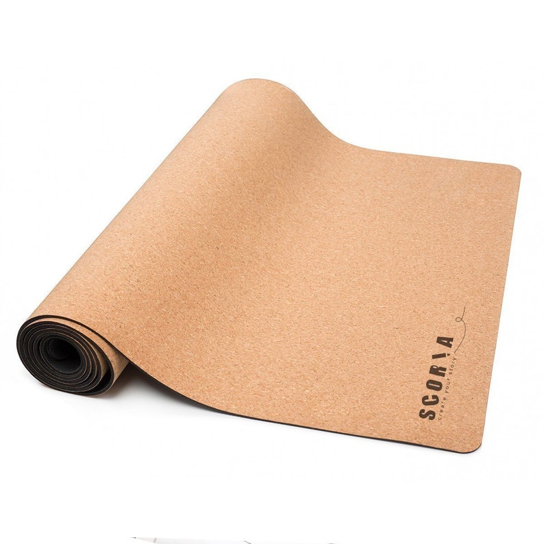XTall Large Essential Cork Yoga Mat by Scoria natural & Etsy