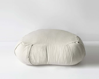 Crescent Natural Meditation Cushion | Sandy White