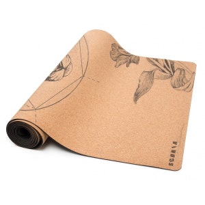 Mountain Lion Cork Yoga Mat by Scoria 100% natural & non-toxic image 3