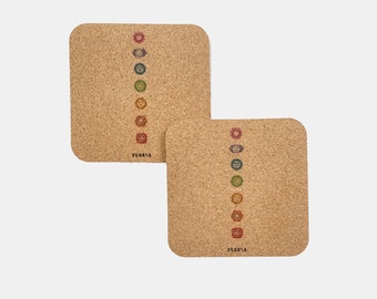 Chakras Cushioning Cork Knee Pads by Scoria | 100% natural & non-toxic