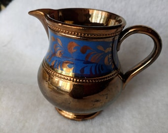 Gold and Blue Creamer
