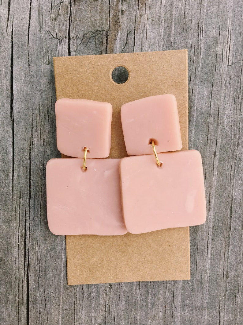 Square on Square Earrings more Colors Available Etsy