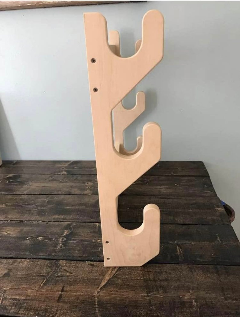 Amish Made Solid Pine Wood 3 Gun Rack Unfinished Wall Mount Horizontal ...